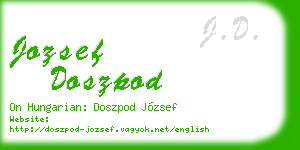 jozsef doszpod business card